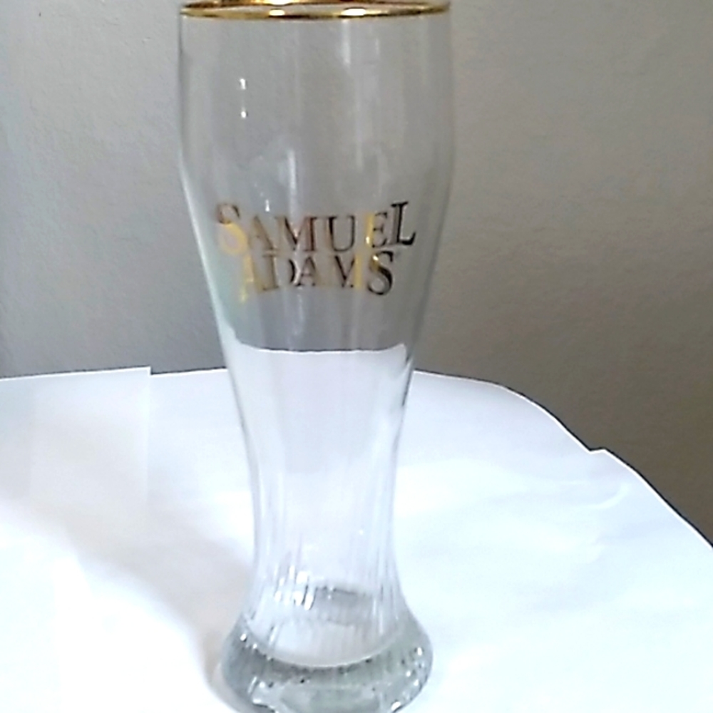 Samuel Adams Gold Trim Pilsner Glass